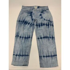 For The Republic Women's Five Pocket Ti Dye Straight Jeans Blue Size 6